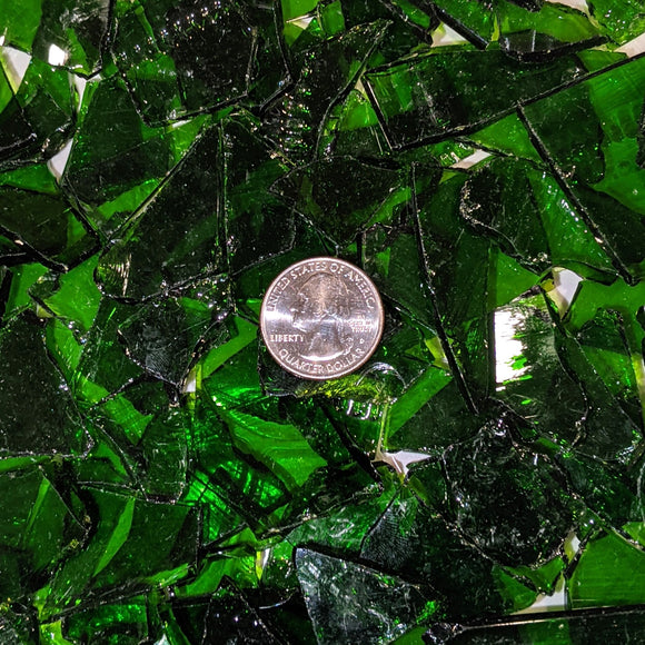 Moss Green Transparent Mosaic Art Glass Chips
