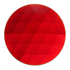 Round Faceted Dark Red Jewel