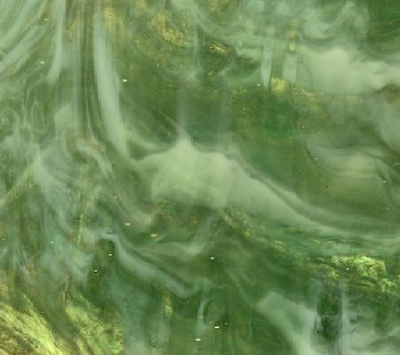 Armstrong Glass Company 3211S Olive Green Opalescent Streaky Stained Glass Glass Sheet