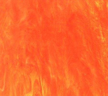 Armstrong Glass Company 81S Orange Opalescent Streaky Stained Glass Glass Sheet