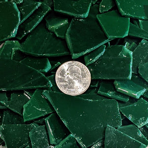 Dark Green Mosaic Art Glass Chips
