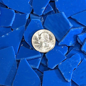 Dark Blue Opalescent Mosaic Art Glass Chips