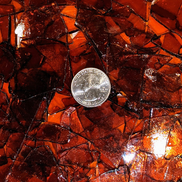 Medium Amber Transparent Mosaic Art Glass Chips