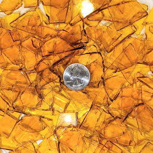Yellow Transparent Mosaic Art Glass Chips