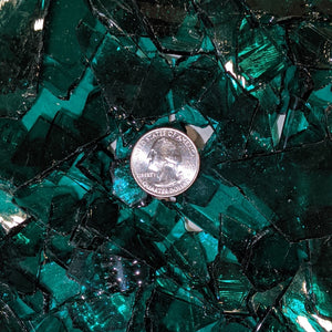Teal Green Mosaic Art Glass Chips