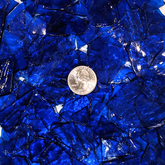 Medium Blue Transparent Mosaic Art Glass Chips