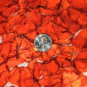 Orange Transparent Mosaic Art Glass Chips
