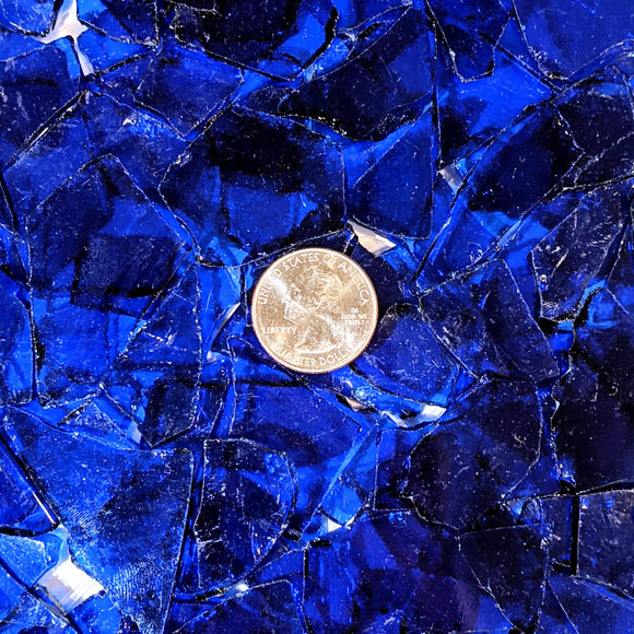 Dark Blue Transparent Mosaic Art Glass Chips