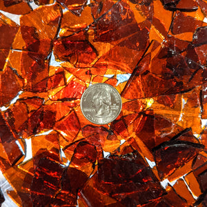 Dark Amber Mosaic Art Glass Chips