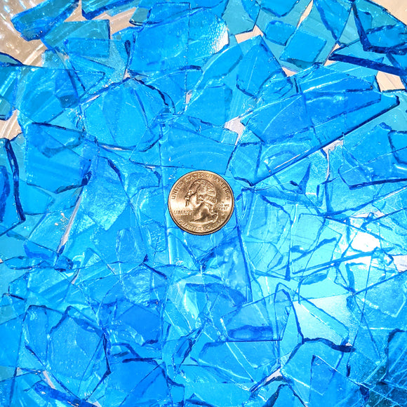 Sky Blue Transparent Mosaic Art Glass Chips