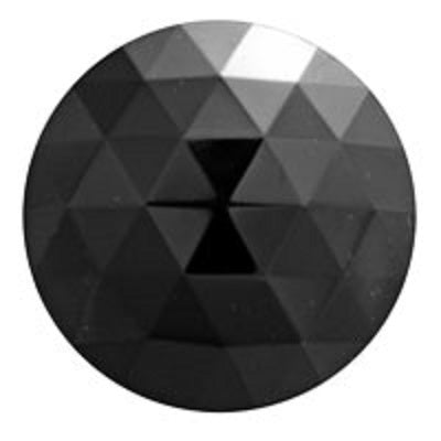 Round Faceted Black Jewel