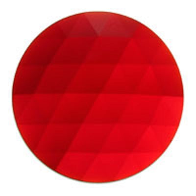 Round Faceted Dark Red Jewel