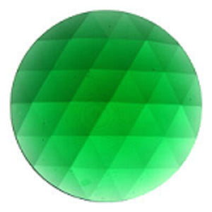 Round Faceted Emerald Green Jewel