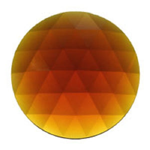 Round Faceted Medium Amber Jewel